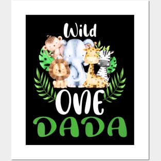 Dada Of The Wild One Zoo Birthday Safari Jungle Animal Posters and Art